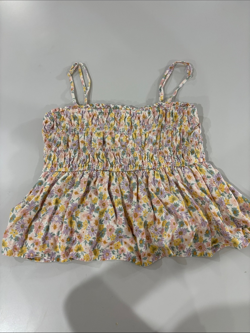American Eagle | Smocked Floral Top